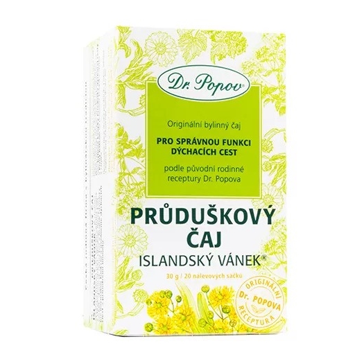 Dr.Popov Průduškový čaj Islandský vánek, porcovaný, 30 g